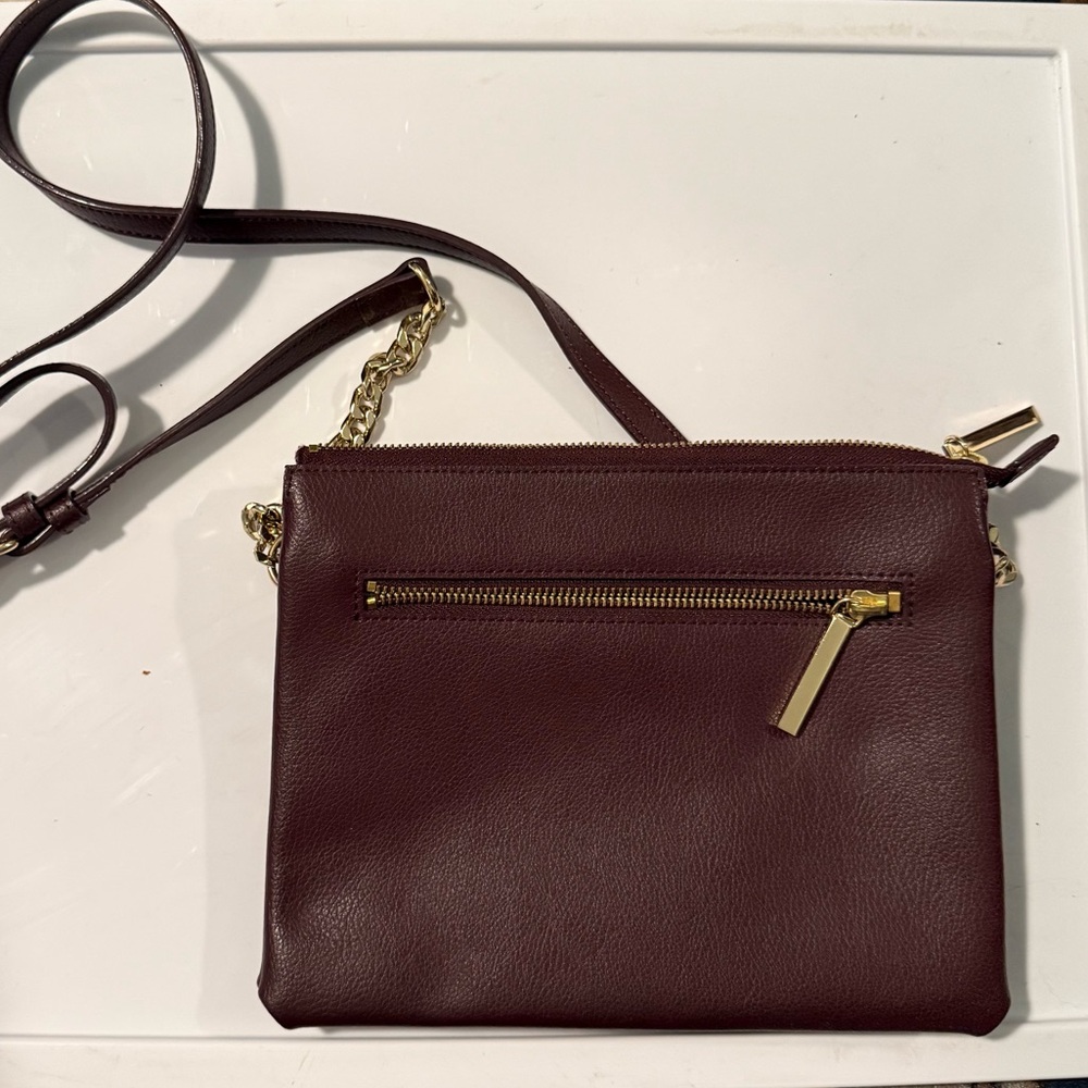 Halogen Women's Purple Crossbody Bag with Gold Hardware